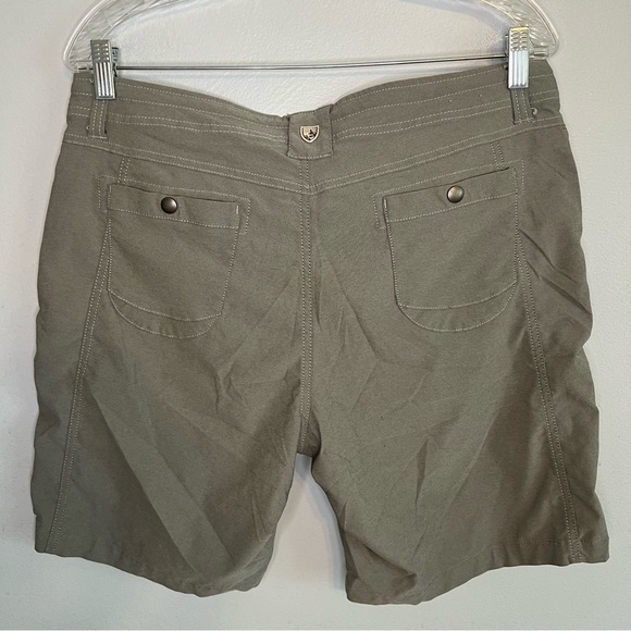 Kuhl Womens Pull On  Shorts Snap Button Sz 12 Gray Outdoor Hiking Activewear - Picture 1 of 12